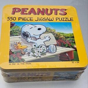 Peanuts Day in The Park Jigsaw Tin Puzzle 550pc SEALED
